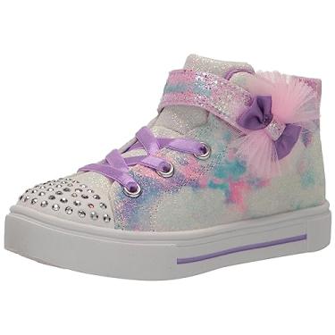 Imagem de Skechers Kids Girls Twinkle Sparks-Ombre Dazzle Tênis Infantil, Calçados, LavenderMulti, 8 Toddler