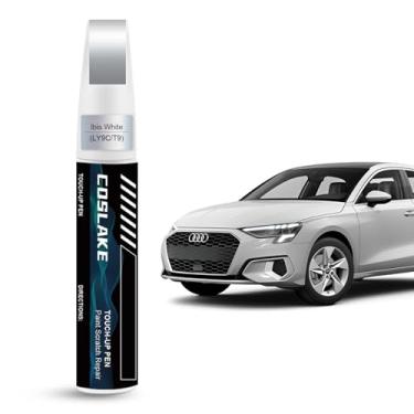 Imagem de COSLAKE Tinta de retoque de carro (Ibis White(LY9C/T9)) para Audi, kit de reparo de arranhões de pintura de carro, solução rápida e fácil de reparar, caneta removedor de arranhões 2 em 1 com cor
