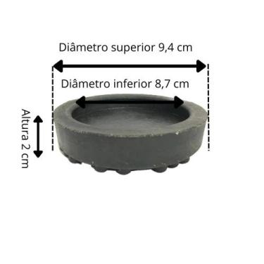 Imagem de Kit 4 Unidades Sapata Borracha Redonda Elevador Automotivo Segurança S