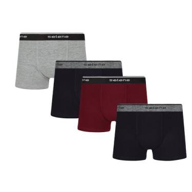 Imagem de Kit Com 4 Cuecas Boxer Infantil Algodão Cotton Selene, Sortido, G