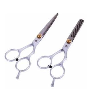 Imagem de Tesoura Semi Profissional Fio Navalha 6.0 E Desfiadeira 6.0 - Salon