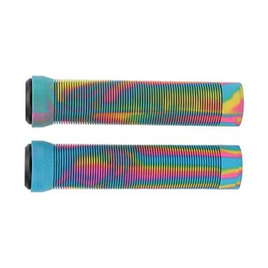 Imagem de Punhos de capa de guidão de bicicleta, punhos de guidão de borracha de 22,2 mm Design ergonômico para ciclismo(cor verde-amarelo)