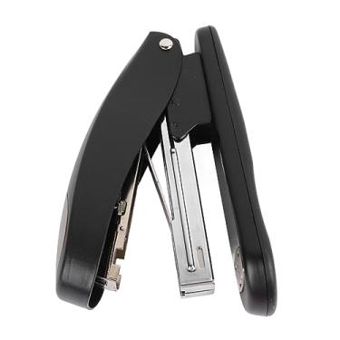 Imagem de Grampeador de Metal Com Capacidade para 20 Folhas, Grampeador de Mesa Compacto para Escola de Escritório Com Guia Interno à Prova de Congestionamento (BLACK)