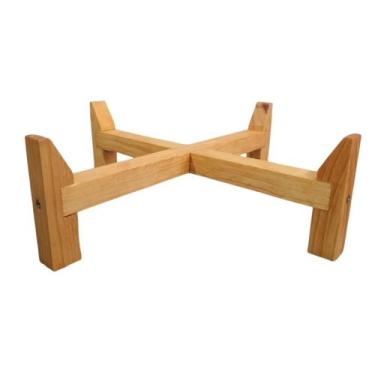 Imagem de Suporte Fixo Rasteiro De Madeira Para Vaso De Planta N4 - JM Garden