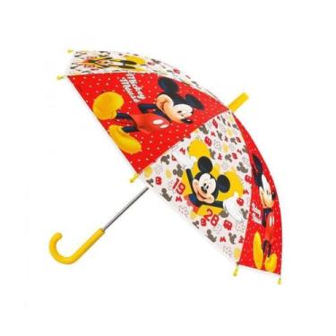 Imagem de Guarda Chuva Infantil Vermelho Amarelo Mickey Disney  - Taimes