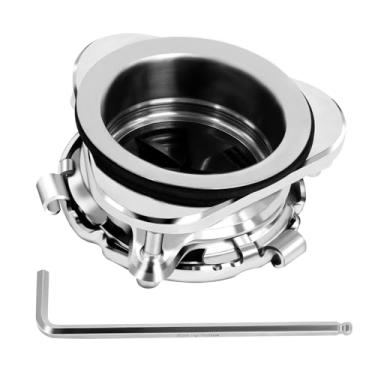 Imagem de Flange de triturador de lixo, kit de flange de pia de cozinha de aço inoxidável com proteção contra respingos para orifício de drenagem padrão de 8,5 cm, kit de instalação de triturador de resíduos de alimentos para pia