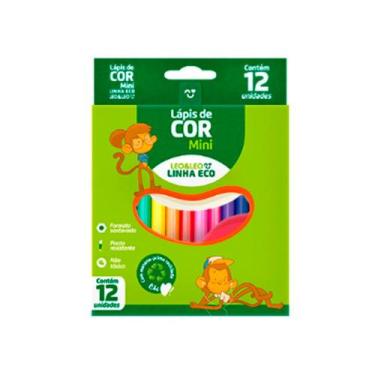 Imagem de Mini Lápis de Cor com 12 Cores Pequeno Leo&Leo