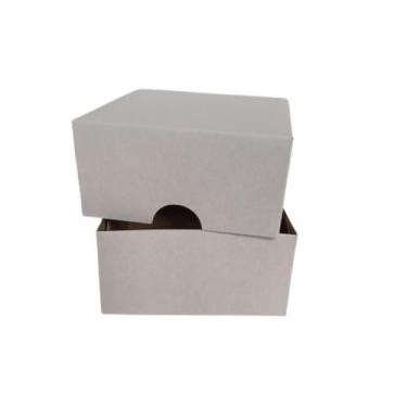 Imagem de Kit 100 caixas para lembrancinhas - 8x8x4  - Dinho Embalagens, Branco 