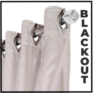 Imagem de cortina blackout tecido grosso Ana  8,00 x 2,90 bege - Bravin Cortinas