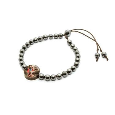 Imagem de Pulseira de São Miguel Arcanjo em Hematita - Zanato