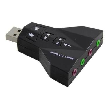 Imagem de Placa De Som Audio Usb Externa 7.1 Adaptador 3D Pc-Notebook - Knup