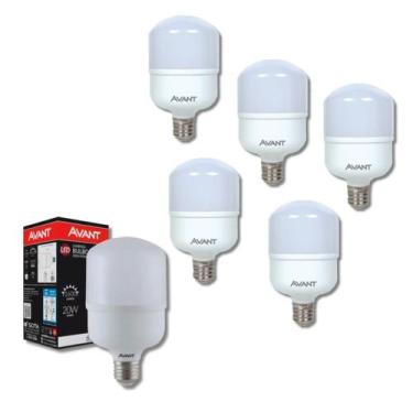 Imagem de KIT 5 Lampadas LED bulbo 20W 6.500K - Econômica - Avant