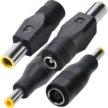 Imagem de DKARDU Kit de plugue conversor de energia DC, DC 7909 macho para DC 5,5 mm x 2,1 mm fêmea e DC 7909 fêmea para DC 5,5 mm x 2,1 mm macho conector para painéis solares de 10 W a 200 W, estação de