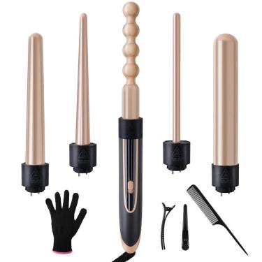 Imagem de Conjunto de modeladores de cabelo Curling Iron Homfu 5 em 1 com turmalina cerâmica