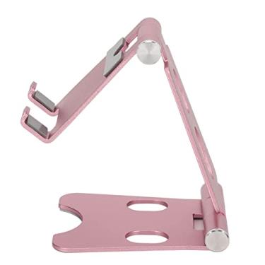 Imagem de Suporte de Telefone Multiângulo Com Entrada de Cabo e Base Estável – Cinco Cores Disponíveis para Uso Em PC e Laptop (Rosa (ajuste único))