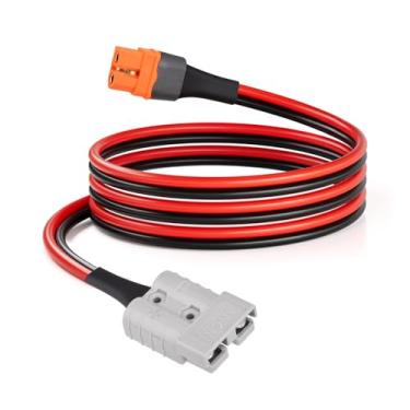 Imagem de ELFCULB Bateria Anderson SB50 de 10 AWG de conexão rápida/desconexão do cabo fêmea XT60i SB50-XT60I para painel solar de bateria RC e estação de energia portátil solar