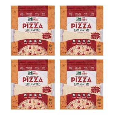 Imagem de Kit com 4 Massas de Pizza Veganas Sem Glúten e Sem Lactose - Ideal para Dietas Restritivas, Saudável, Compatível com Vários Recheios, Embalagem de175g Cada Unidade