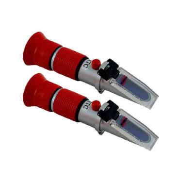 Imagem de Kit 2 Refratômetro Açúcar Mel 0 A 90% Brix Alta Concentração Conta Got