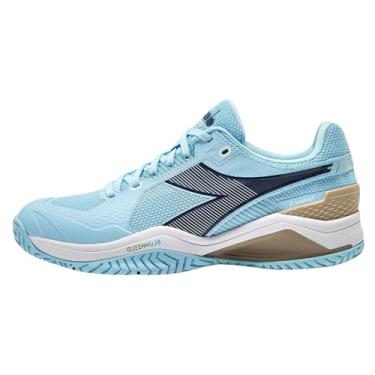 Imagem de Diadora Tênis feminino Blushield Torneo 3 All Ground, Corydalis azul/preto íris, 36 BR