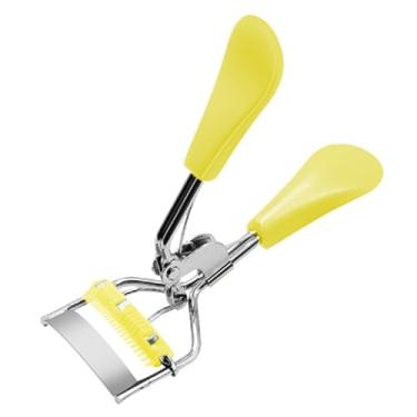 Imagem de Modelador de cílios com pente embutido, modelador de cílios profissional, acessórios para todos os formatos de olhos, amarelo