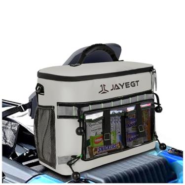 Imagem de Cooler para caiaque atrás do assento – bolsa térmica à prova d'água compatível com assento de cadeira de gramado, caiaque, acessórios para acampamento, caixa de gelo portátil para pesca, praia