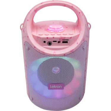 Imagem de Caixa de Som com Microfone Letron Hello KITTY 60W Rosa