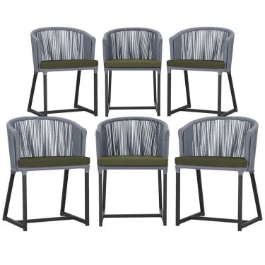 Imagem de 6 Cadeiras de Jantar Área Noronha em Alumínio