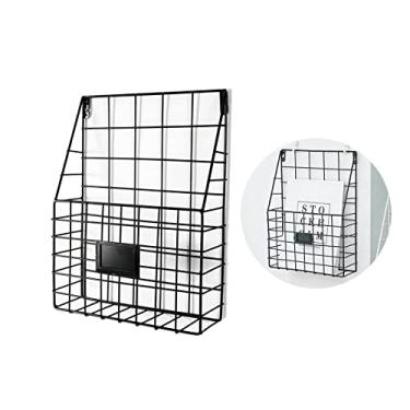 Imagem de Farsheo Suporte De Arquivo Parede Suspenso, Pacote Com 1 Bolso, Organizador Revistas Escritório, Pasta Malha Metal Para Organização Trabalho Em Casa