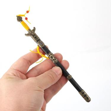 Imagem de Slow Matter Feito À Mão 1:6 Miniatura Katana Espada Oriental Aço 440C 6,85 Polegadas Tamanho Mini Chinês Samurai