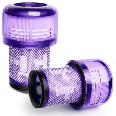 Imagem de [Não serve para Digital Slim / V10] Pacote com 2 filtros de substituição para aspirador sem fio Dyson V12 Detect Slim, V12 Slim, SV30, SV34, SV35, Compare com a peça 971517-01 (não para aspirador SV12