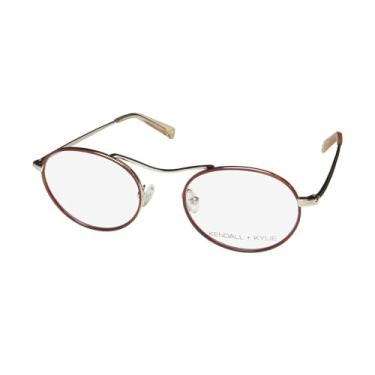 Imagem de KENDALL + KYLIE Kko158 Kennedy Lentes ovais Elegante Armação para Óculos/Óculos, Tartaruga leve, 49-21-140