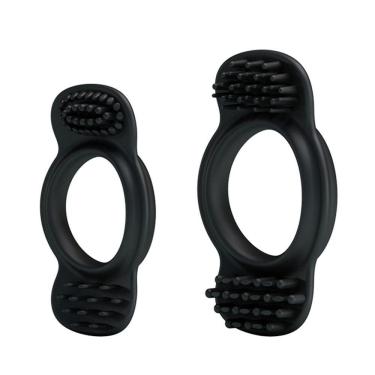 Imagem de Kit Anéis Penianos Com Estimuladores - Ring Pretty Love - Preto