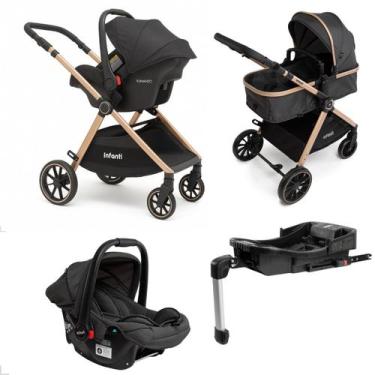 Imagem de Carrinho Para Bebê Conforto Com Base Isofix Romanzo Infanti, Preto/ Br