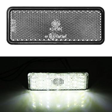 Imagem de Karlak Luz de Freio de Cauda de Motocicleta, LEDs de 24pcs, Impermeável, Instalação Fácil, Refletores de LED, para Motocicletas Universais, Scooters, Ciclomotores, Com Função de (Estojo branco)
