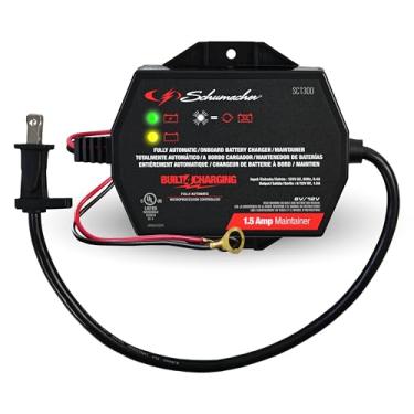 Imagem de Schumacher Electric Carregador de Bateria de Carro, 5A 12V com Tela LCD, para Carros, Motocicletas, Tratores de Grama e Baterias Elétricas Esportivas