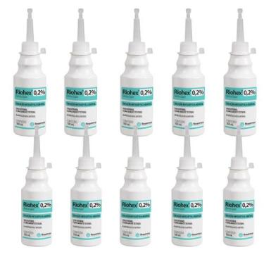 Imagem de Clorexidina Antisséptico Aquosa 0,2 100ml Rioquimica Kit com 10 Unidad