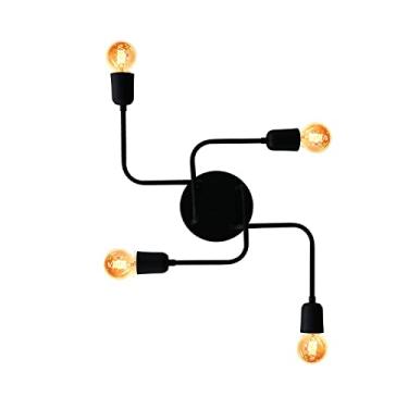 Imagem de Plafon 4 Lâmpadas Charlô Caisma Preto Fosco