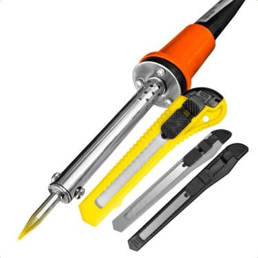 Imagem de Ferro Para Soldar 30W 220V Elétrico 3 Estilete Profissional 18mm Kit -