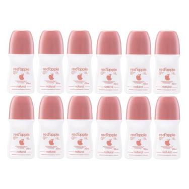 Imagem de Kit 12 Desodorante Red Apple Roll On Natural 50ml