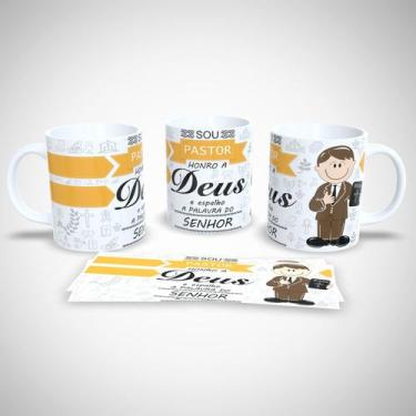 Imagem de Caneca de Porcelana Decorada 325ml Frases Religiosas - Generic