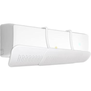 Imagem de OYLUS Defletor de ar condicionado retrátil - Defletor de ar AC ajustável para unidades divididas, para-brisa de sopro antidireto, melhora a circulação de resfriamento e aquecimento, ajuste universal