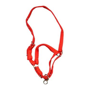 Imagem de menolana Corda para treinamento de cavalo, focinheira de lona para gado, equipamento de treinamento equestre ajustável e resistente para trilha estável, rancho, M