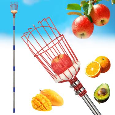 Imagem de Ferramenta de colheita de frutas de longo alcance – sem necessidade de escada, ferramenta de emenda portátil para idosos, crianças, uso durante todo o ano – Colheita sem esforço para maçãs, abacates