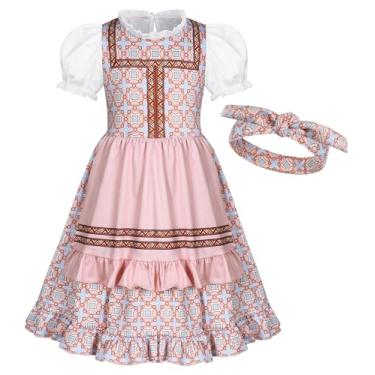 Imagem de WonderBabe Colonial Costume Girls Prairie Dress Pioneer Girls Costume with Hair band Halloween Party Dress Up size 6-7