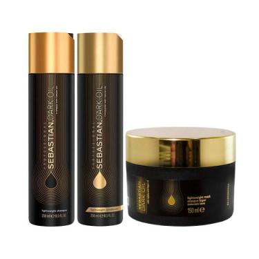 Imagem de Kit Sebastian Professional Dark Oil - Shampoo e Condicionador e Máscar