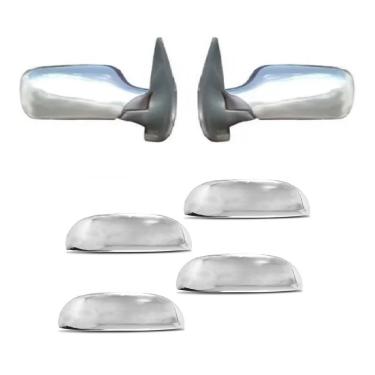 Imagem de Kit Aplique Cromado Maçaneta Retrovisor Fiat Pálio 1996 à 1999