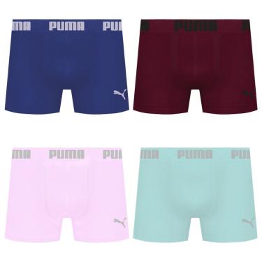 Imagem de Kit 4 Cuecas Puma Boxer Sem Costura Masculina
