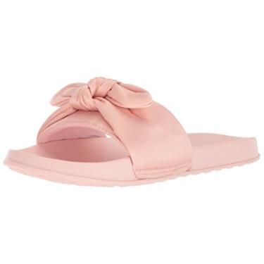 Imagem de Pantufa infantil Brindah da Nine West, Blush Pink Satin, 4 Big Kid