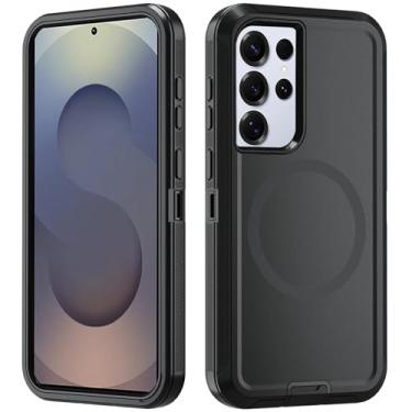 Imagem de Asuwish Capa de celular para Samsung Galaxy S25 Ultra 5G com protetor de tela de vidro temperado Capa magnética híbrida à prova de choque acessórios de proteção S25Ultra 25S S 25 25Ultra 6.9 2025