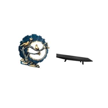 Imagem de Fenteer Bandeja de Armazenamento de Resina para Artesanato E Madeira Rústica para Decoração de Casa, Estante, Sala de Estar, Mesa de Centro para Casamento, de